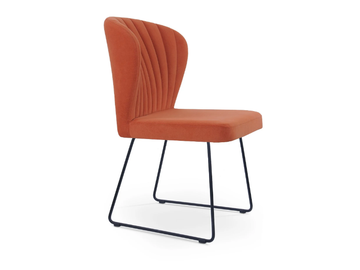 GLORIA SLED - Upholstered sled base leather chair by 5A Design - view 2